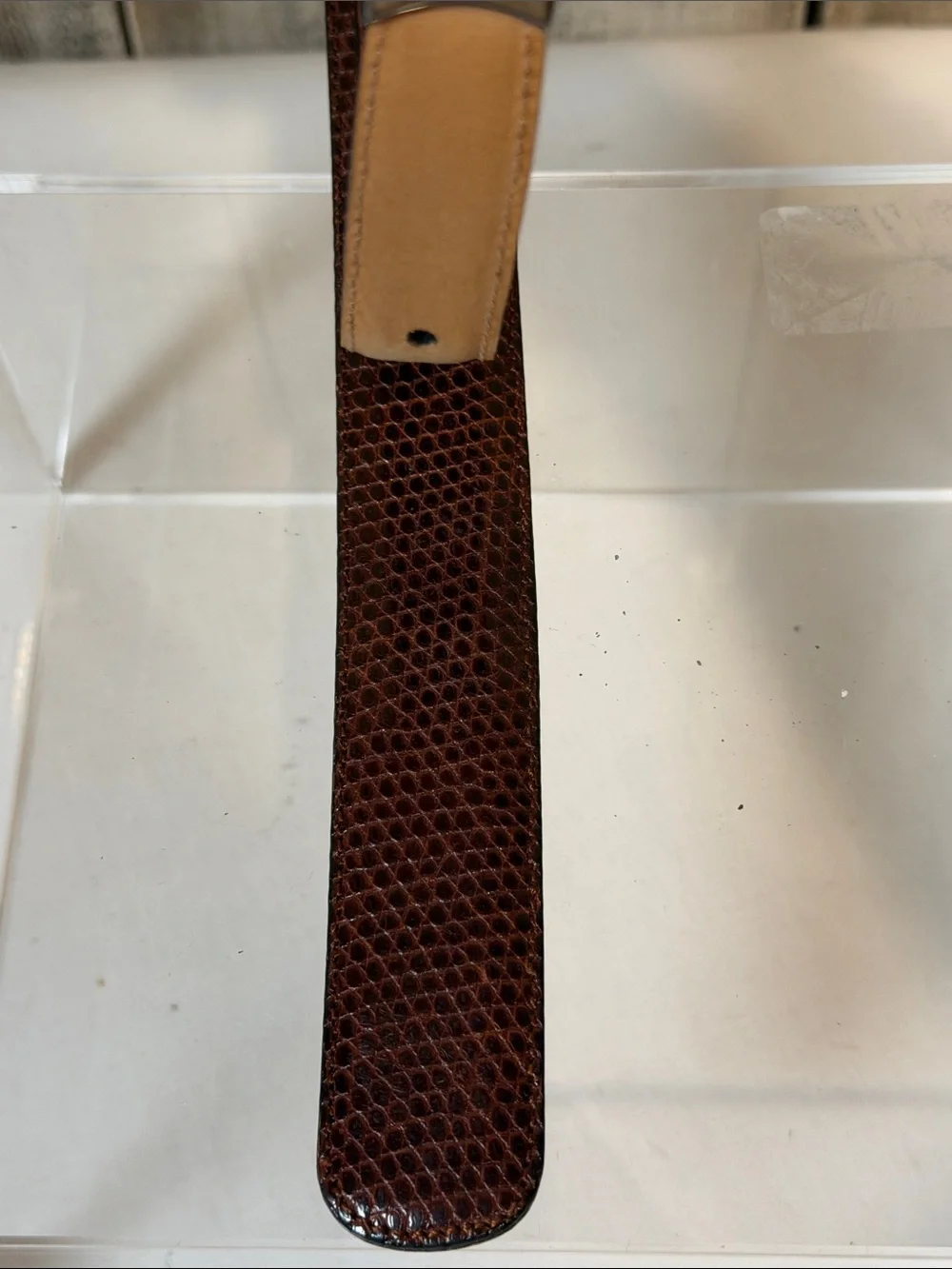 Vintage Genuine Crocodile Western Ranger Belt Size 38 Made in Spain Style M2804